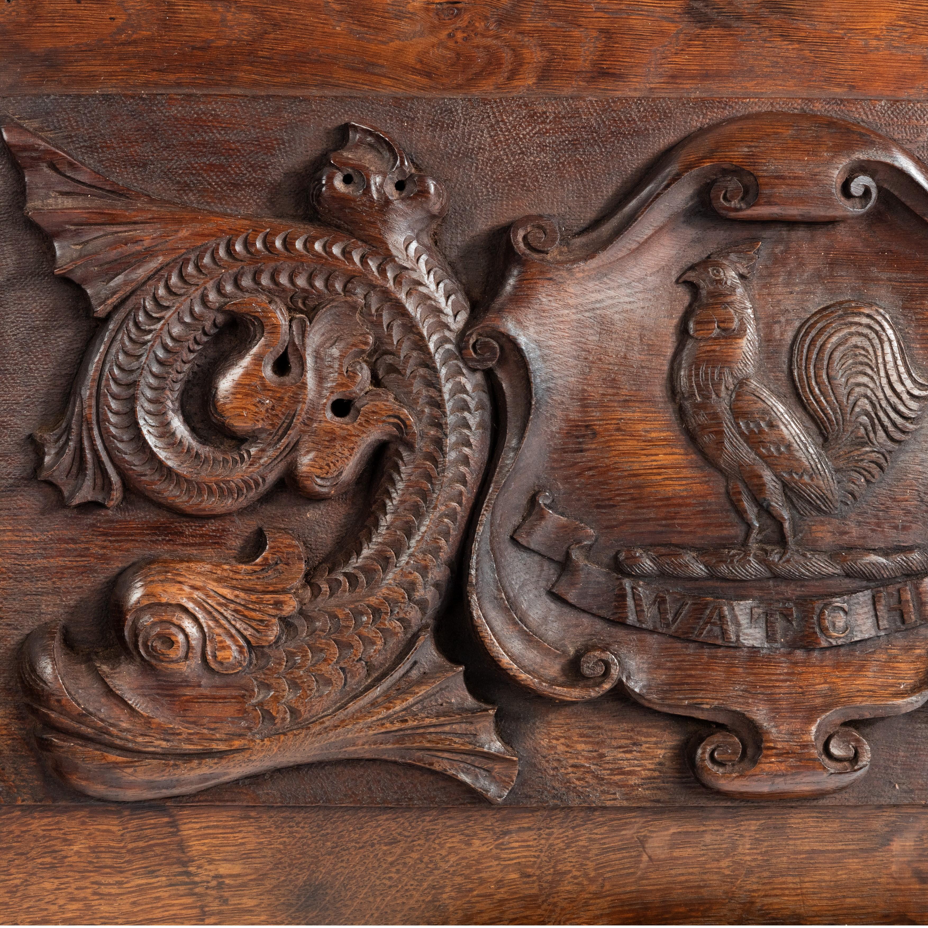 English Oak Barge Board with the Insignia of Admiral Sir G.E. Patey