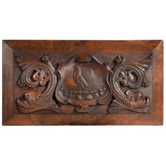Antique Oak Barge Board with the Insignia of Admiral Sir G.E. Patey