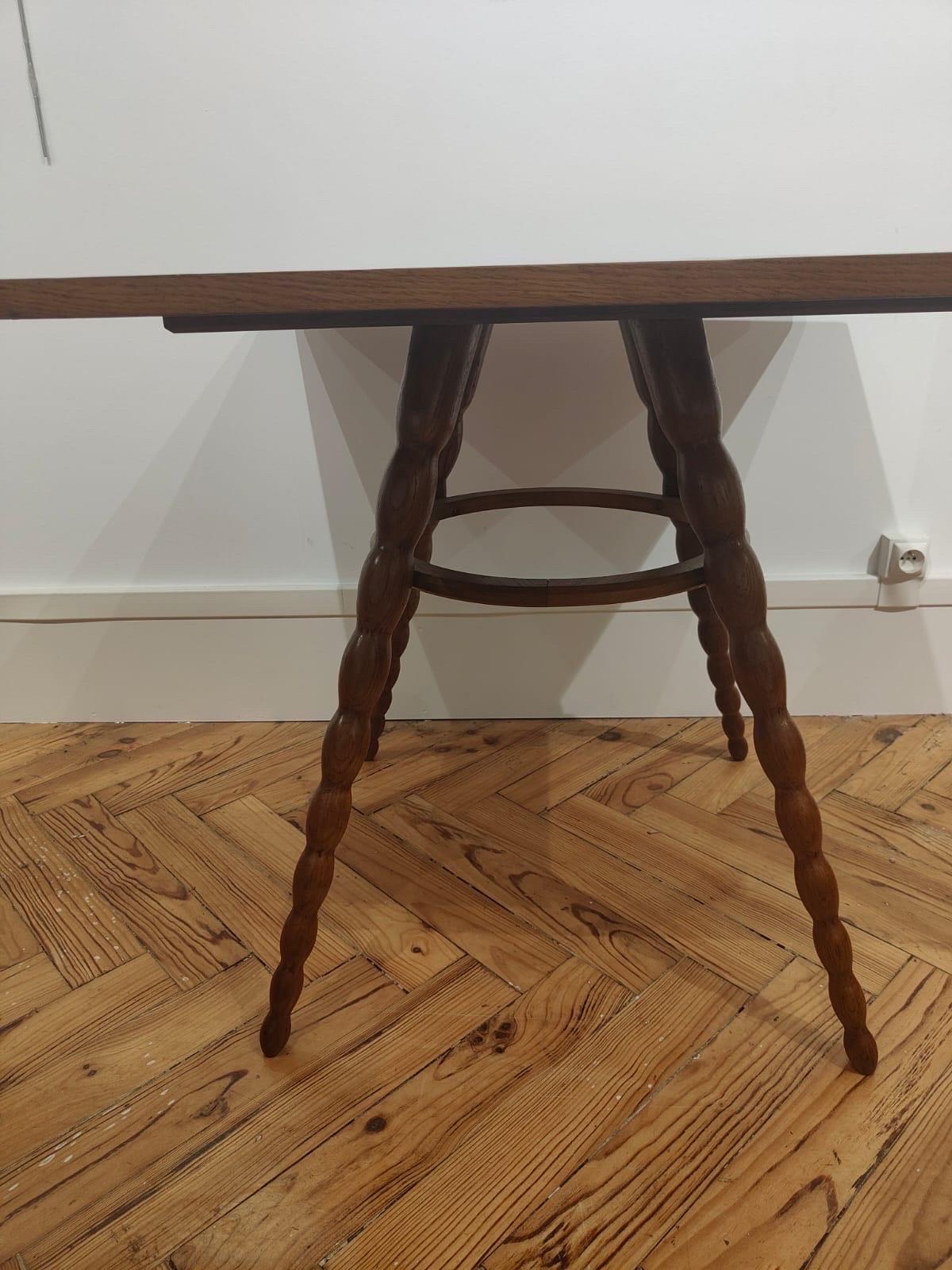 Oak Center Table by Victor Courtray In Good Condition In Saint-Ouen, FR