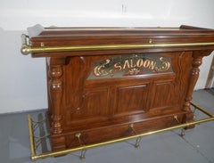 Oak Cocktail / Drinks Bar with "Saloon" Mirror