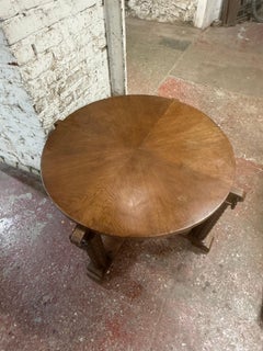 An oak coffee table Charles Dudouyt