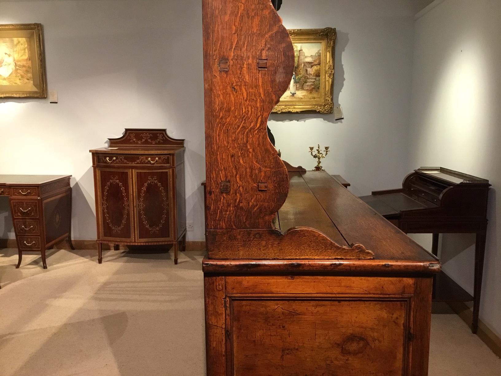 Oak Early 19th Century Welsh Dresser and Rack 5