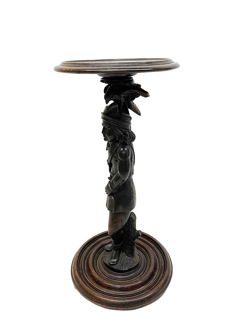Dutch An oak falconer's pedestal or Plant Stand For Sale