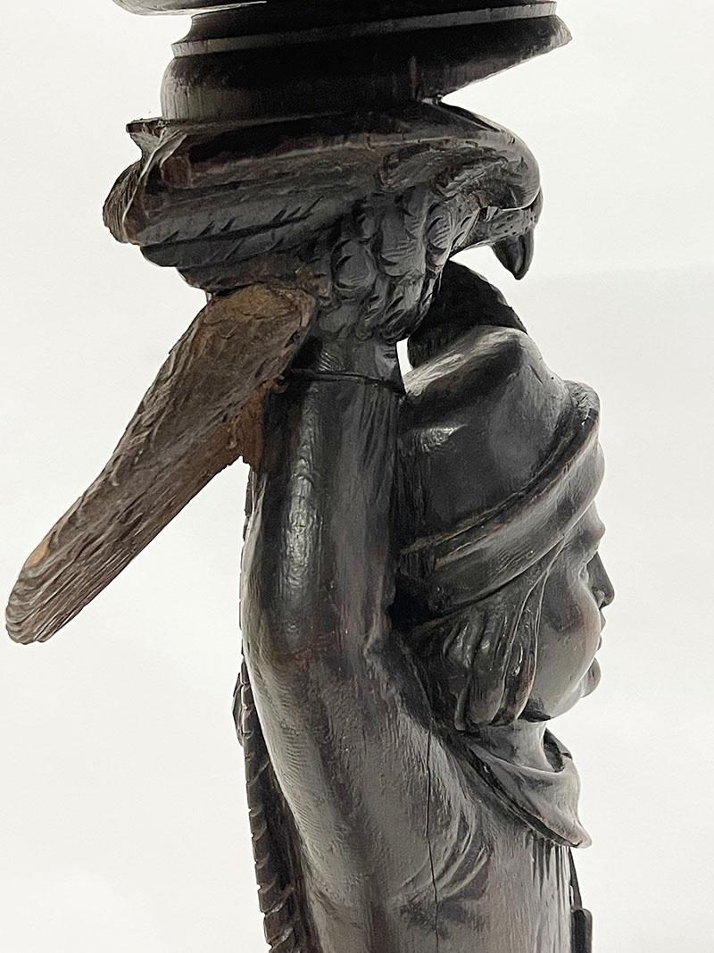 20th Century An oak falconer's pedestal or Plant Stand For Sale