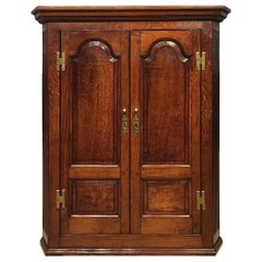 Oak George III Period Double Door Antique Corner Cupboard Oak George III Period Double Door Antique Corner Cupboard
