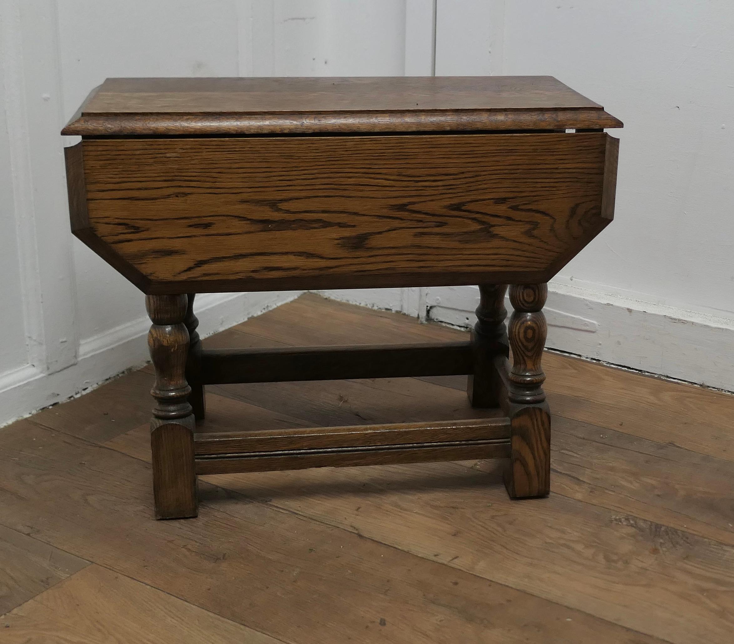 An Oak Joint Stool, Coffee Table

This a good Oak Joint or Joined Stool which has the added advantage of converting to an occasional table or coffee table when required
This is a good solid stool, with a good colour, just raise the oak flaps and