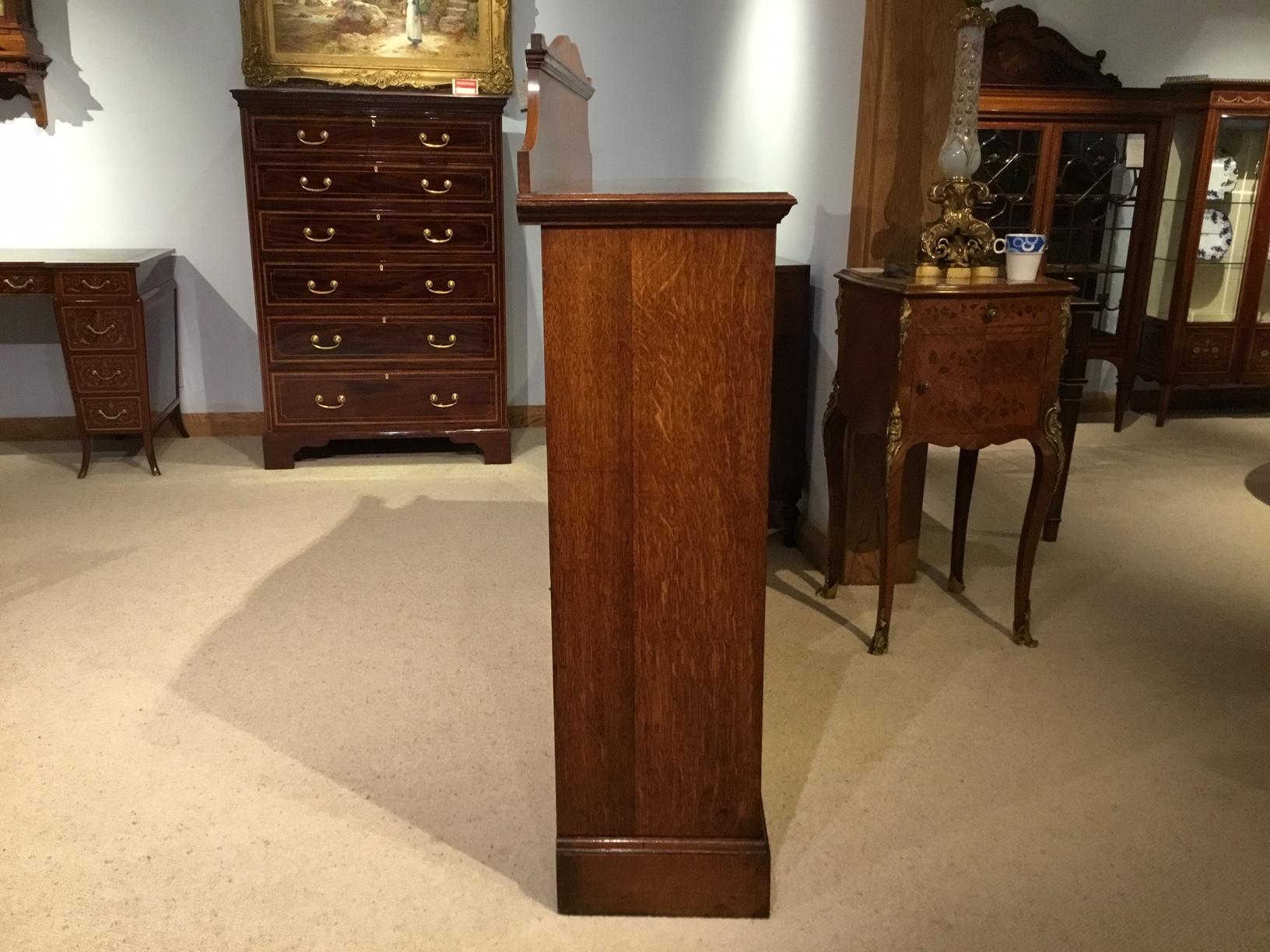 Oak Late Victorian Period Open Bookcase For Sale 7