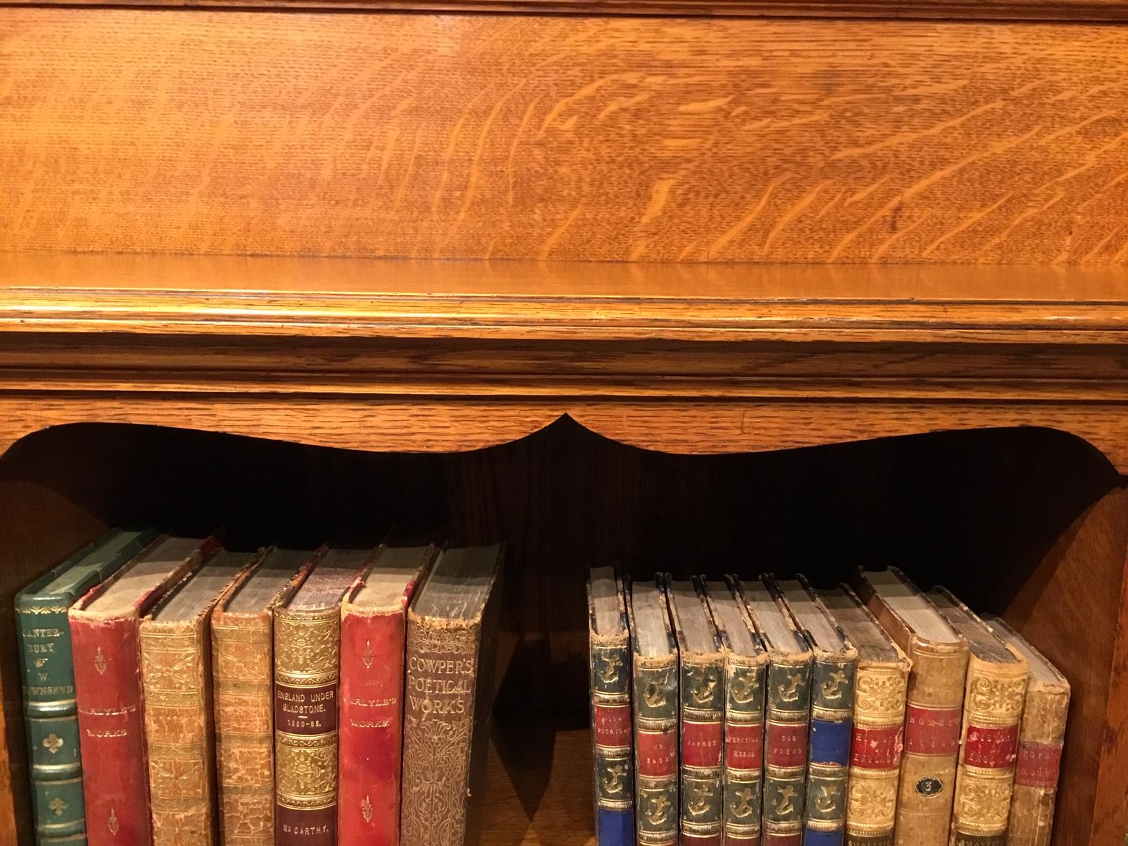 Oak Late Victorian Period Open Bookcase For Sale 5