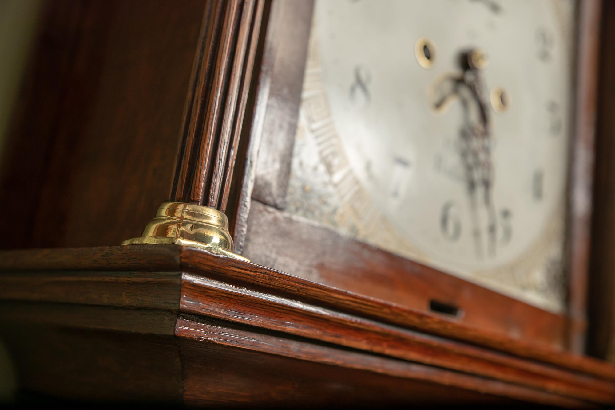 George III Oak Longcase Clock Commemorating the Death of Lord Horatio Nelson by Payne For Sale