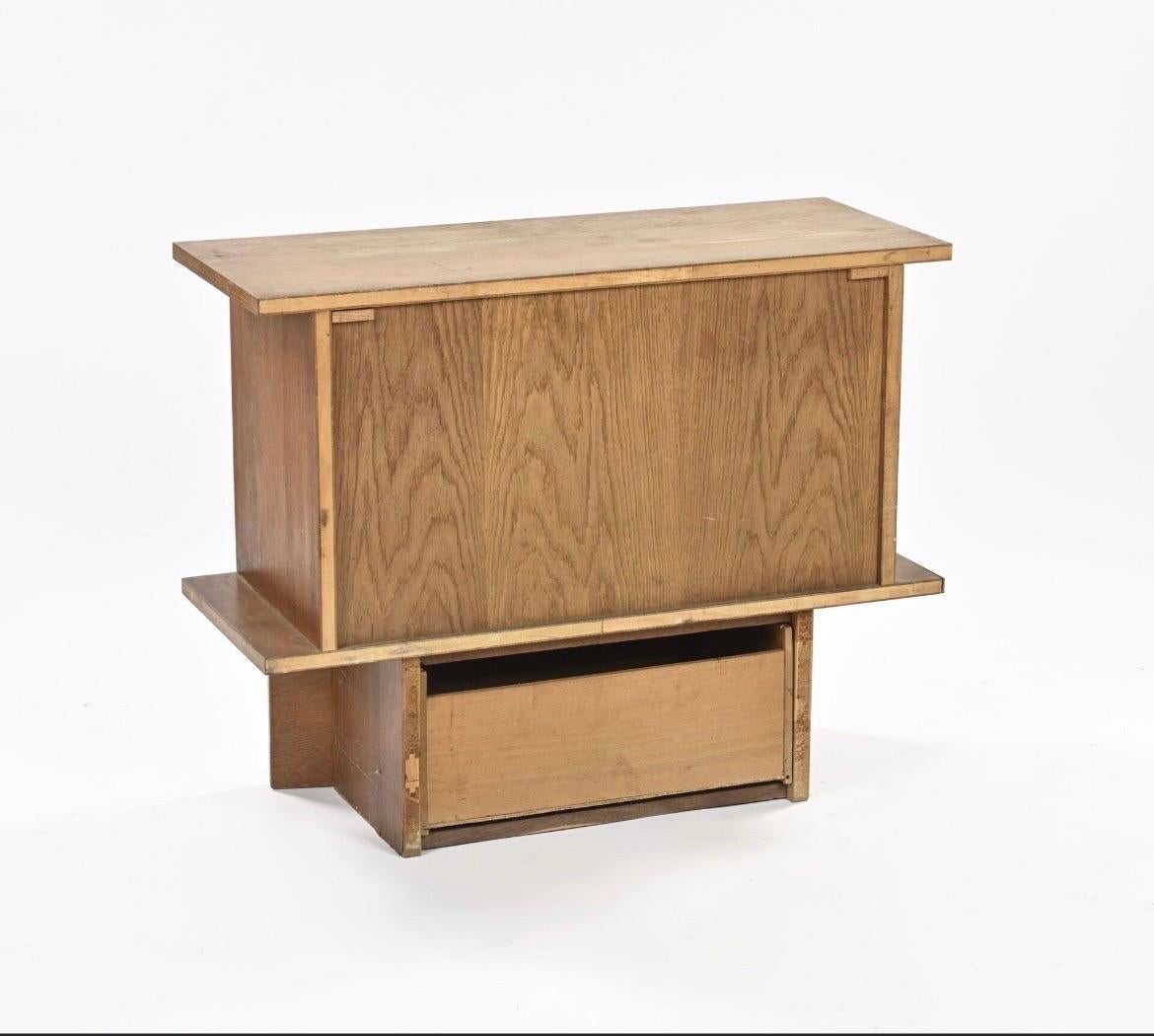 Cassettiera in legno di Oak - Maurice Pré - 1950 - Francia in vendita 1