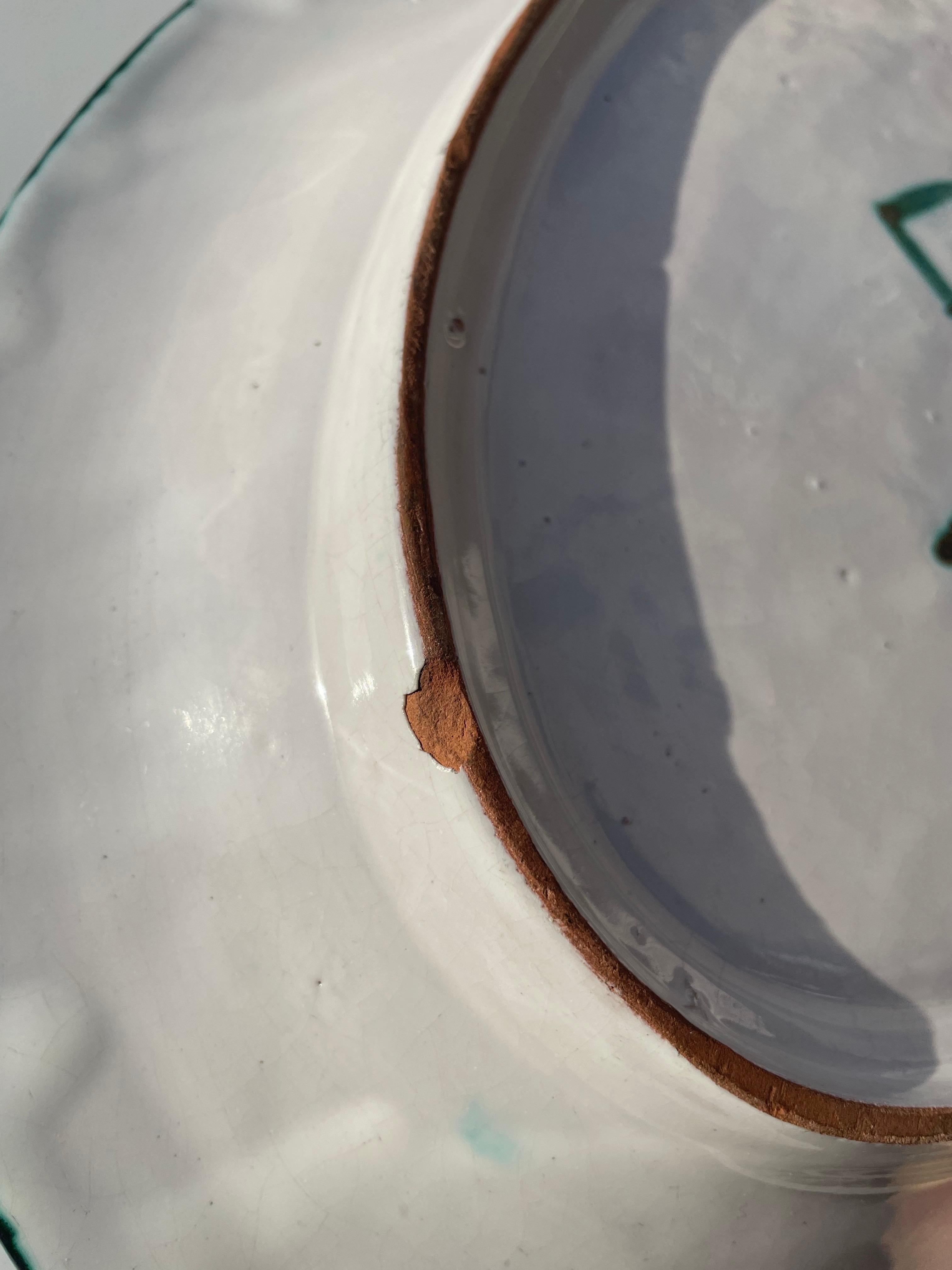 An oblong glazed ceramic platter  Robert Picault - France - 1950s Moderno de mediados de siglo en venta