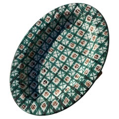 An oblong glazed ceramic platter  Robert Picault - France - 1950s