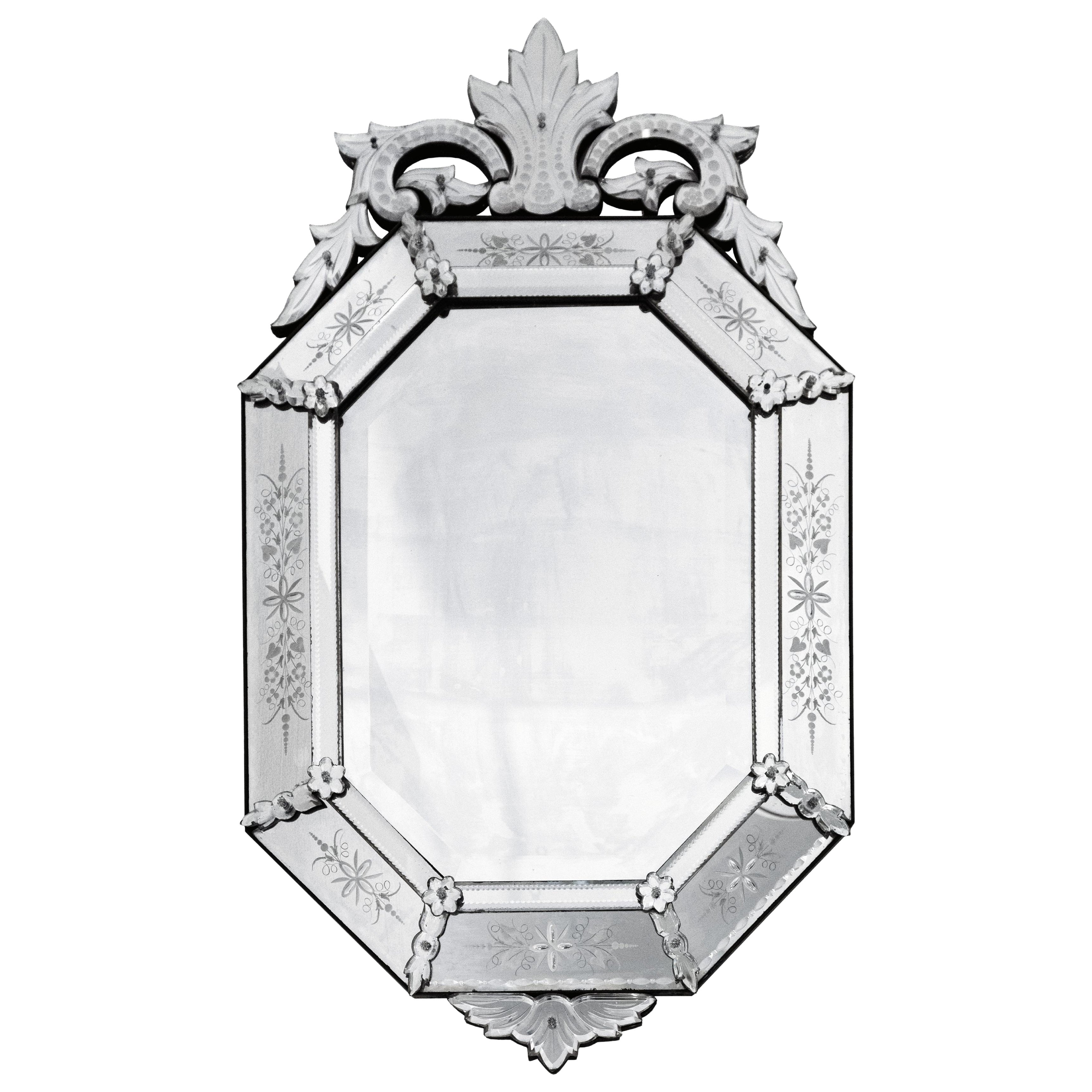 Miroir vénitien octogonal en vente