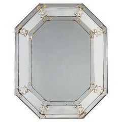 An Octagonal Venetian Murano Mirror