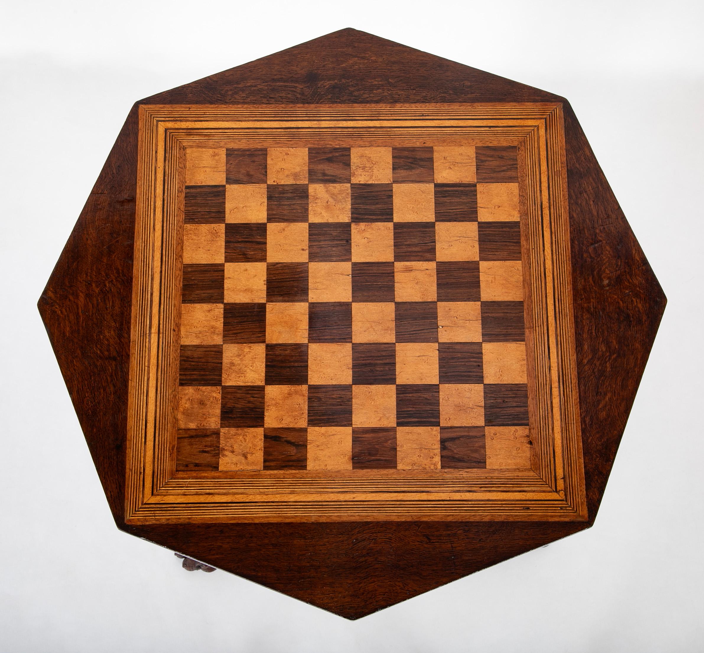 Wood An Octagonal William IV Rosewood Games Table For Sale