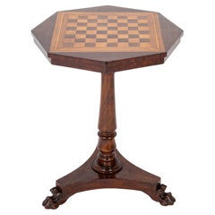 An Octagonal William IV Rosewood Games Table