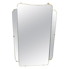 An Odeon Style Art Deco Emerald Wall Mirror.