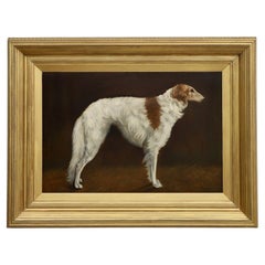 Oil on Canvas of a Borzoi Dog