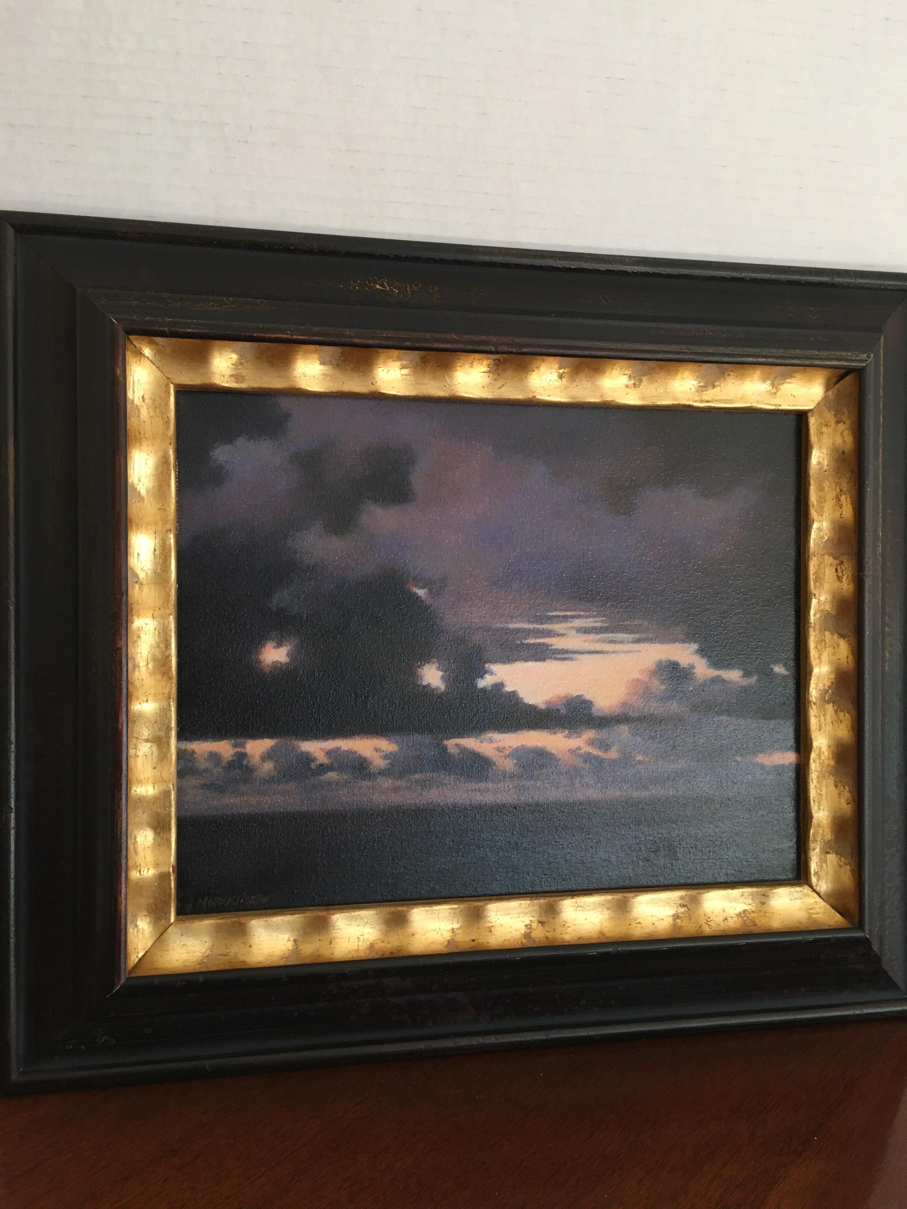 American Oil on Canvas of a Storm by Mark K. Horton