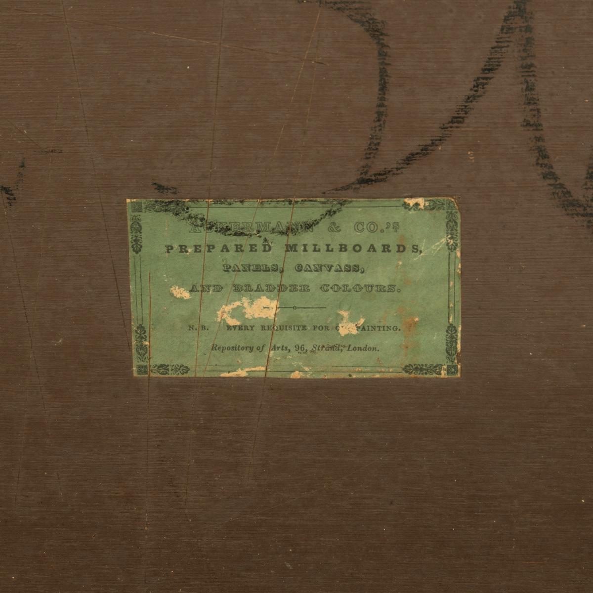 Öl auf Leinwand der Yacht Pearl von William Paget, Marquess of Anglesey, von Nicolas Condy, rückseitig mit einem Papieretikett der Firma 
