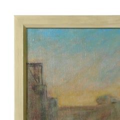 An Oil on Canvas Painting of Roof Tops in Paris