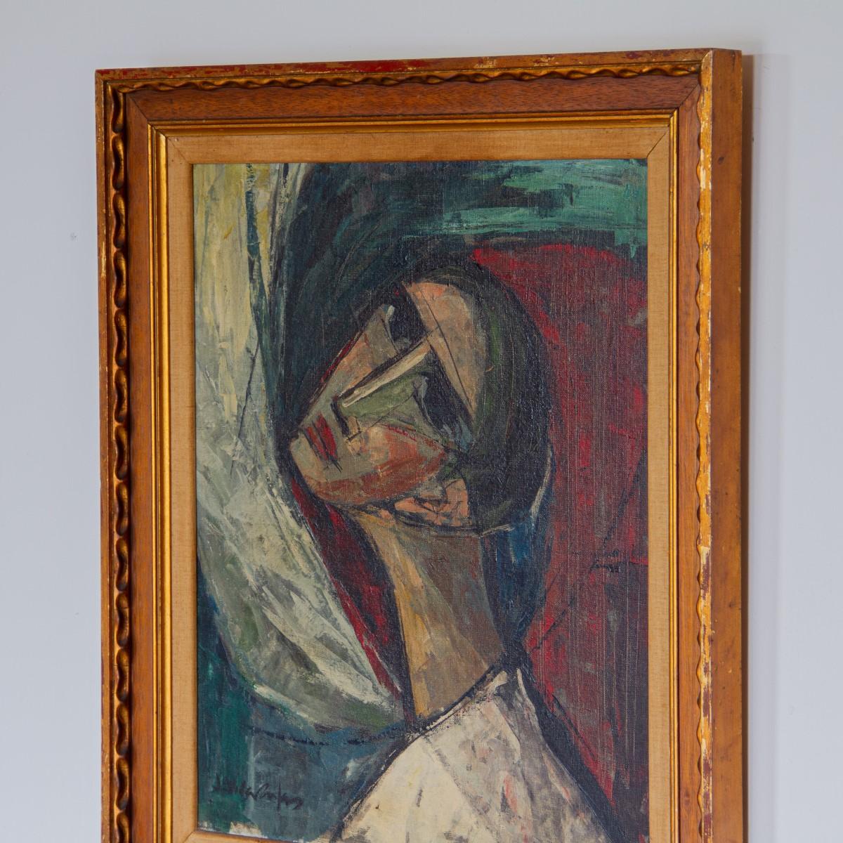 20th Century Oil on Canvas Portrait by Spanish Artist Jordi Vila Rufas