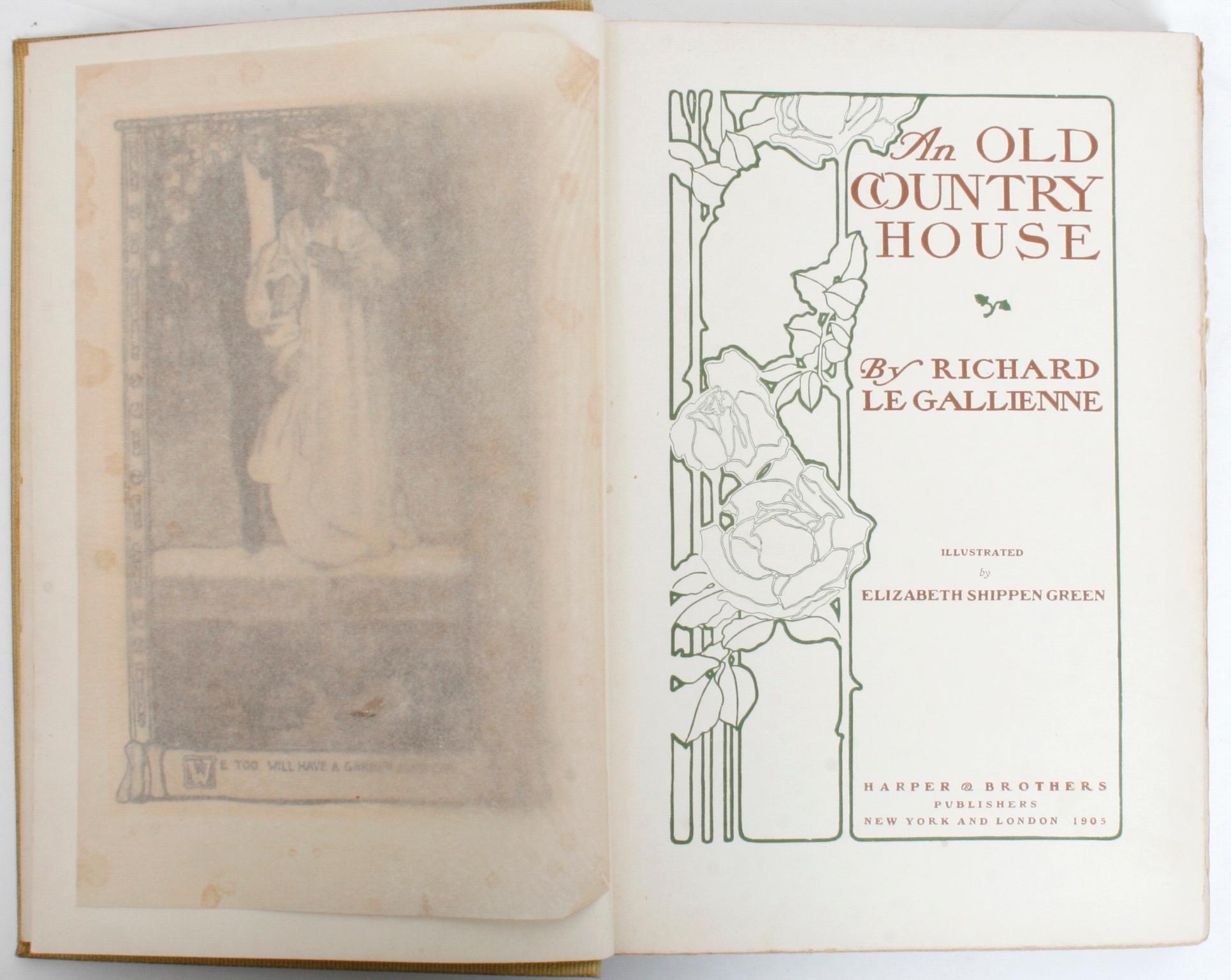 Arts and Crafts Old Country House by Richard Legallienne, First Edition For Sale