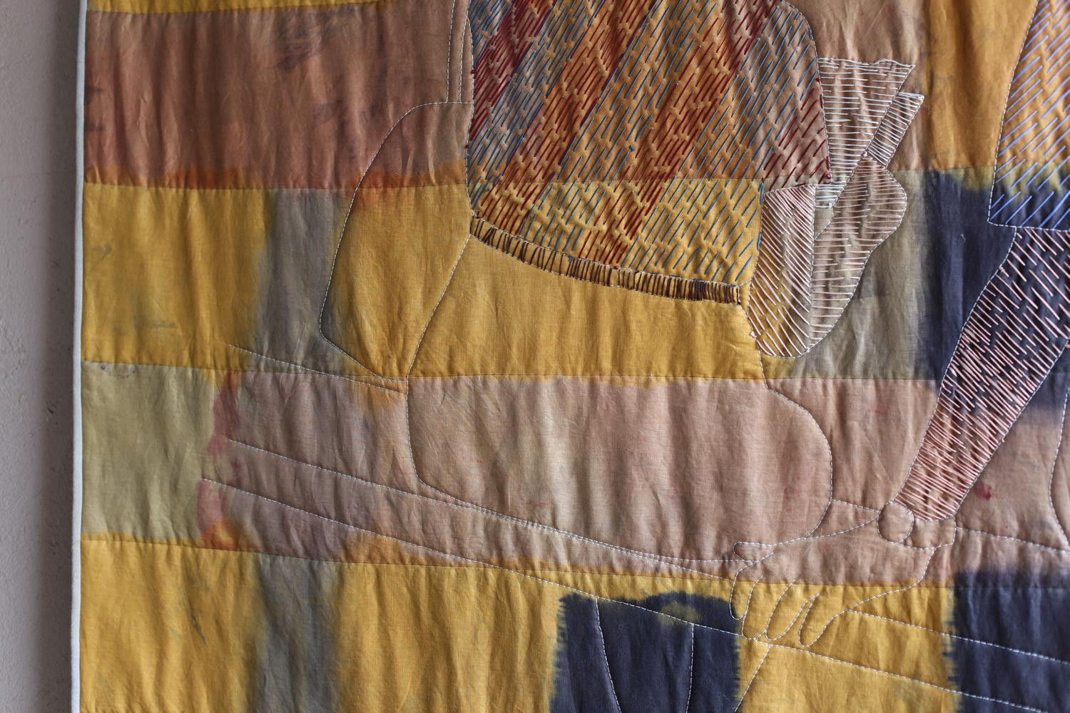 Quilted An old couple (in Venice) by Blue Tip Atelier For Sale