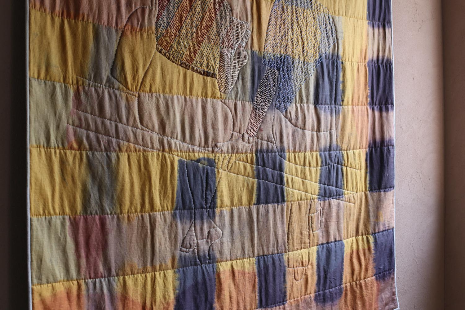 Linen An old couple (in Venice) by Blue Tip Atelier For Sale