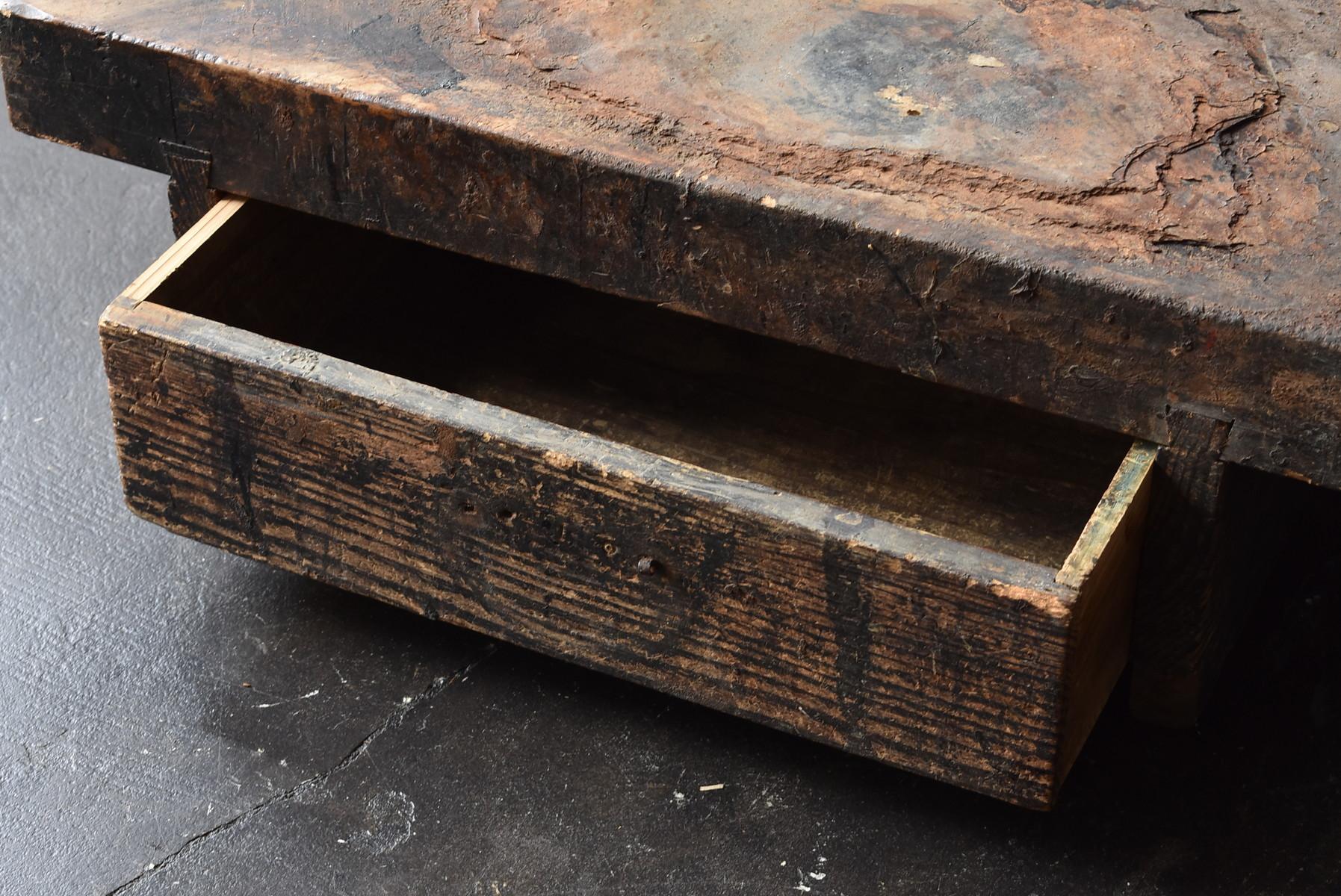 Old Small Workbench Used by Japanese Lacquer Craftsman / Laquer Ware Tools 3