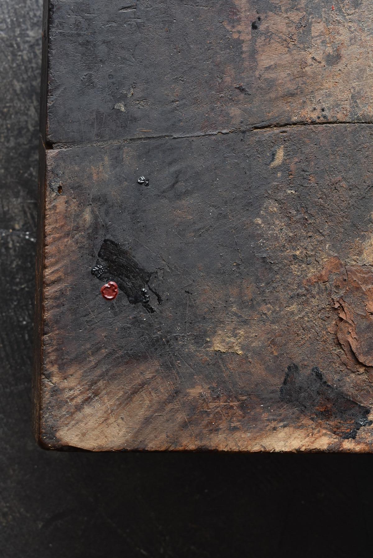 Old Small Workbench Used by Japanese Lacquer Craftsman / Laquer Ware Tools 2