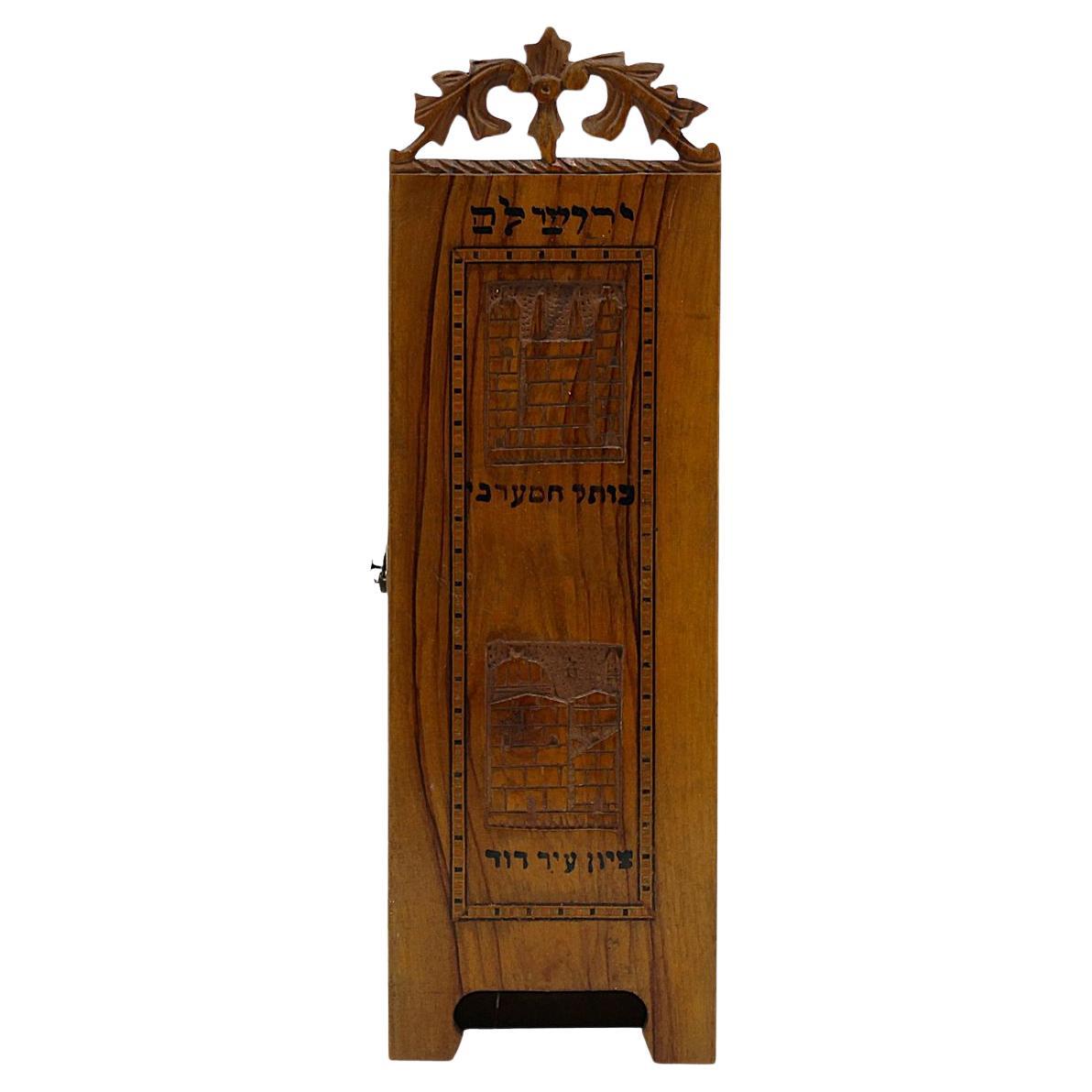 An Olive Wood Torah Ark Jerusalem C. 1920