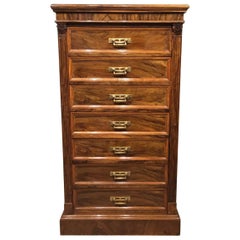Olive Wood Victorian Period Wellington Chest