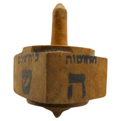 An Olivewood Dreidel, Jerusalem Circa 1920