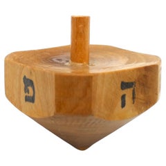 An Olivewood Dreidel, Jerusalem Circa 1950