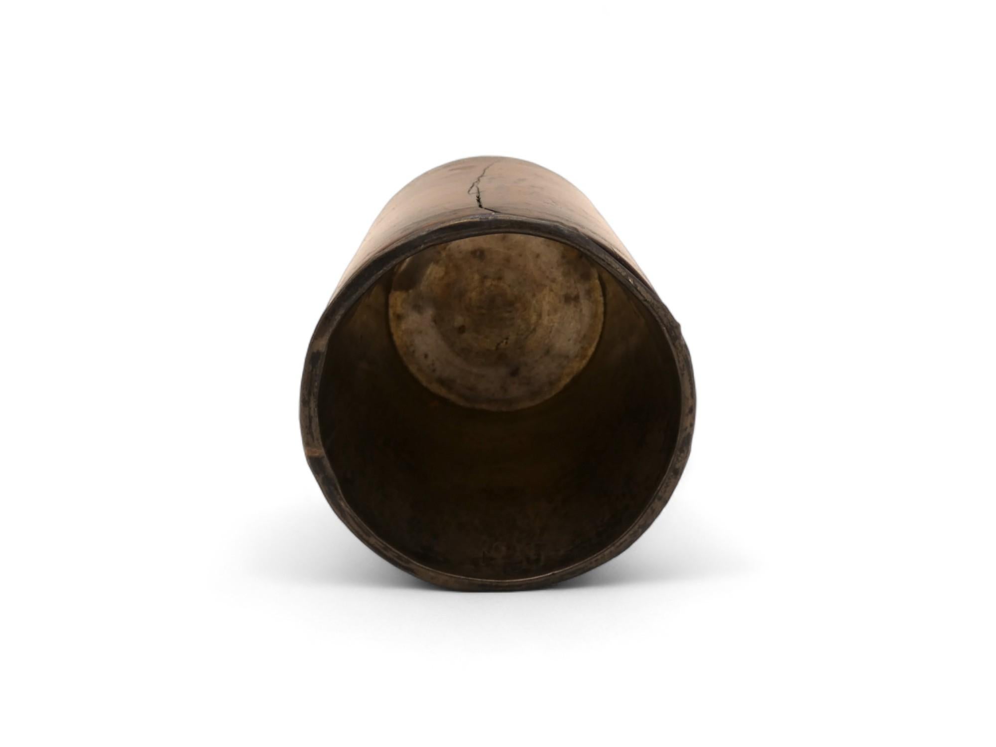 An Olivewood Kiddush Cup Jerusalem Circa 1900 In Good Condition In New York, NY