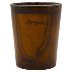 An Olivewood Kiddush Cup Jerusalem Circa 1900