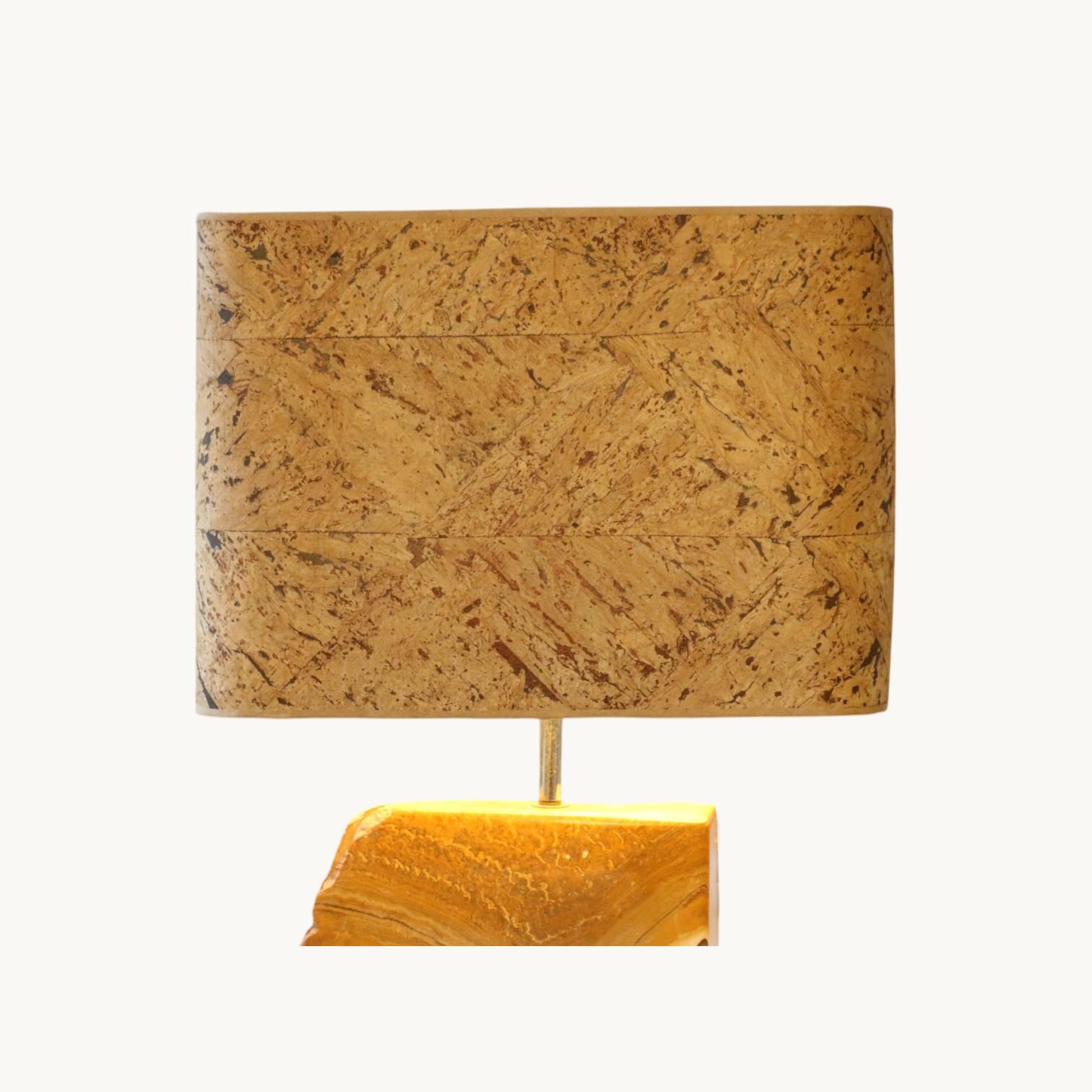 Lampe en onyx, France années 60. Bon état - En vente à VILLERS-SUR-MER, FR