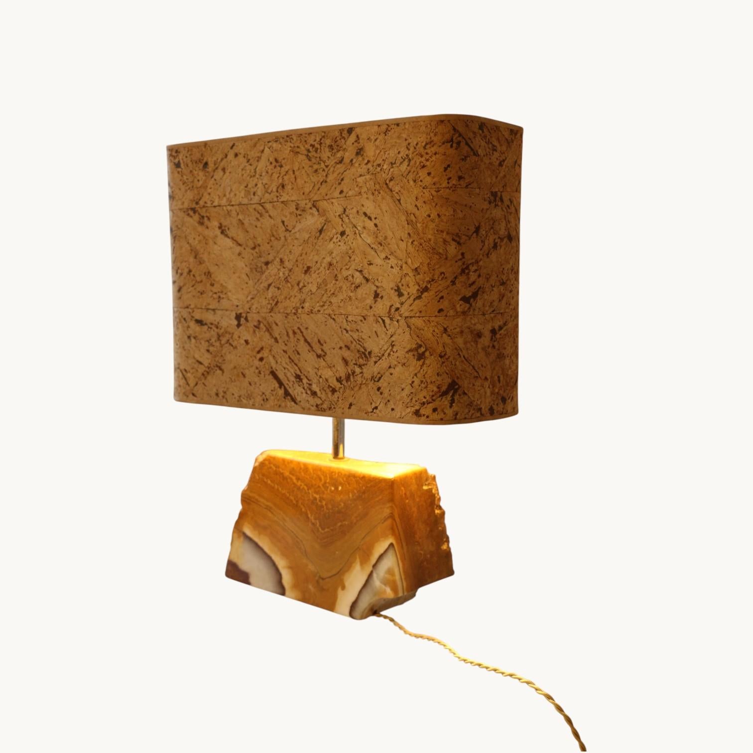 Onyx Lampe en onyx, France années 60. en vente