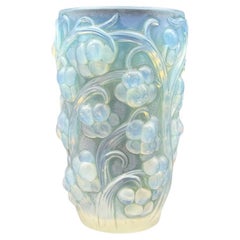An Opalescent Art deco  Raisins Vase by R.Lalique