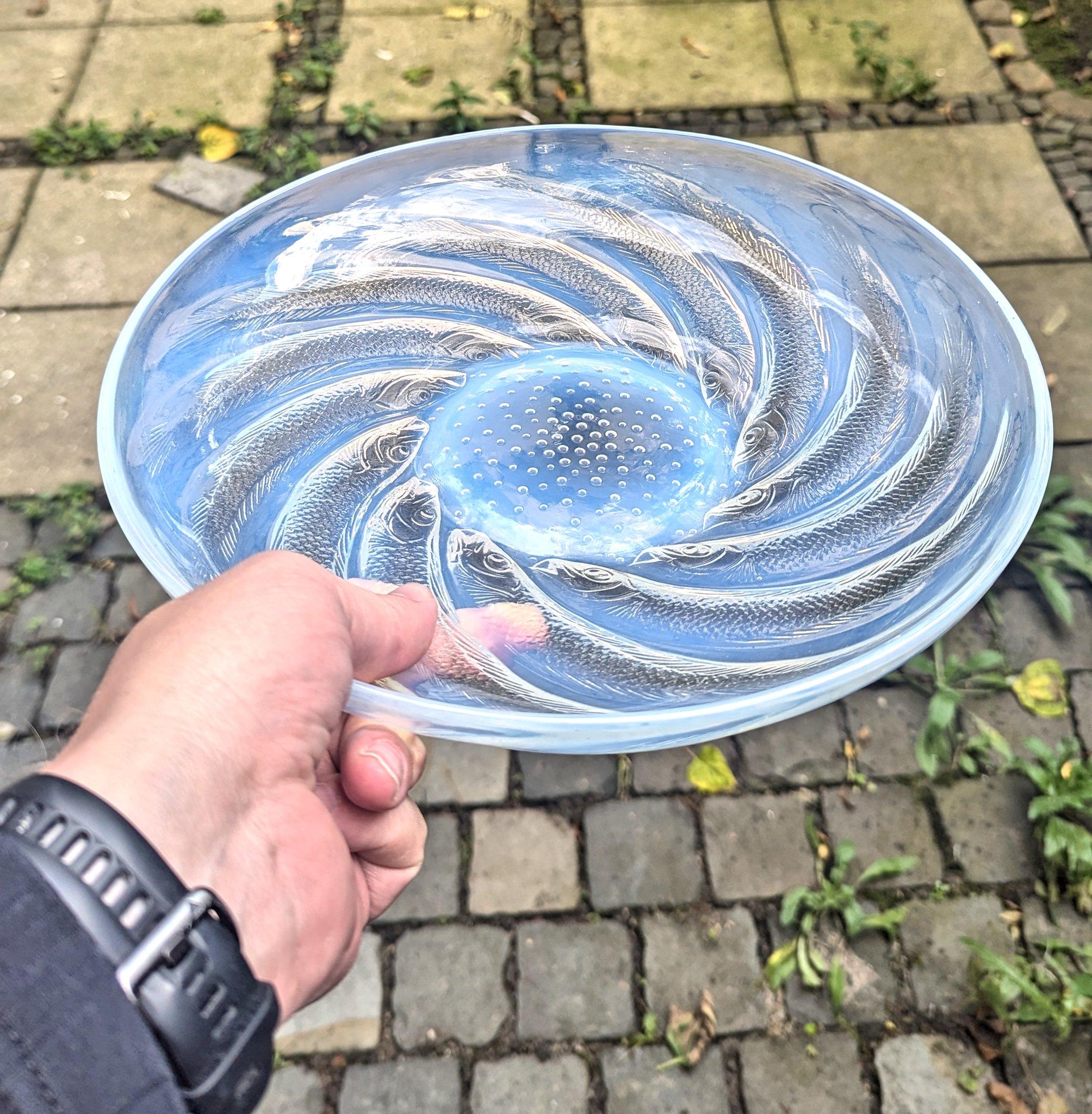 Plato de cristal opalescente 