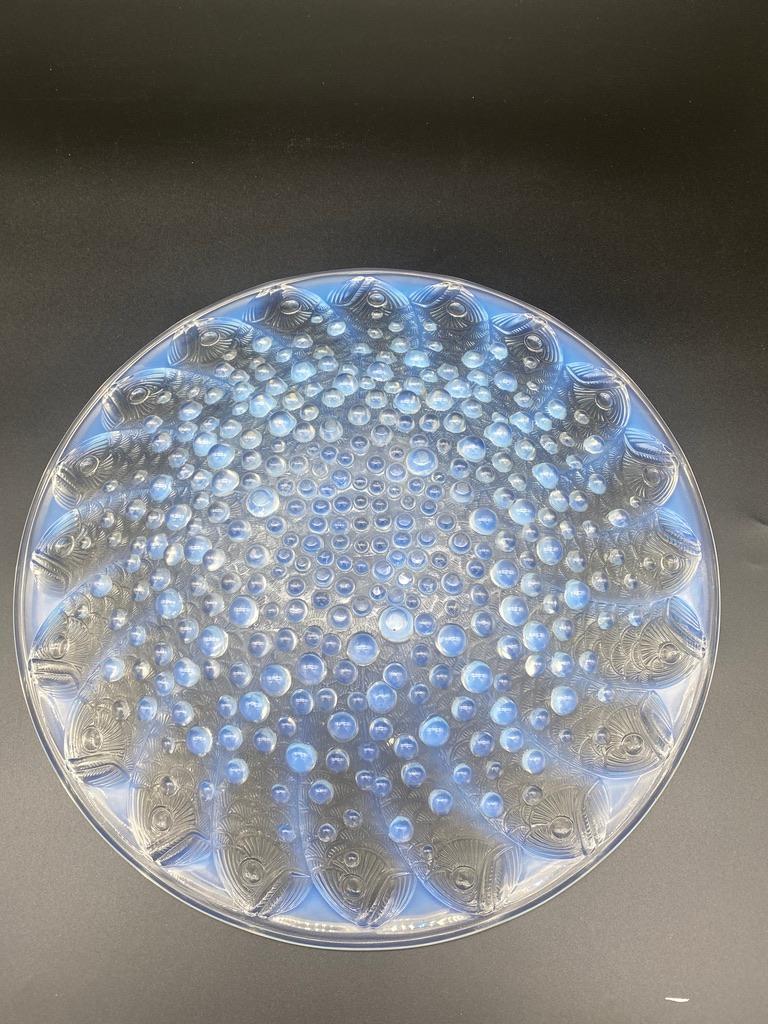An Opalescent Roscoff dish by R.Lalique In Good Condition In SAINT-OUEN-SUR-SEINE, FR