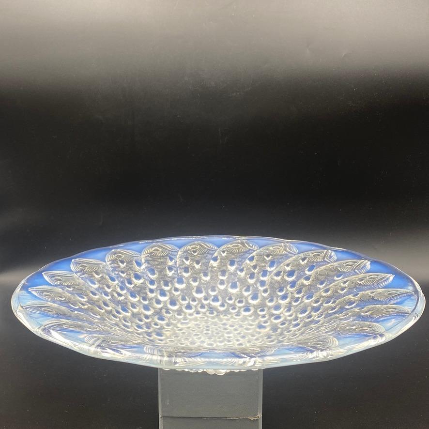 Glass An Opalescent Roscoff dish by R.Lalique