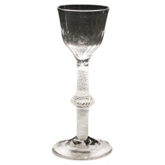 An Opaque Twist Glass with Ribbed Bowl