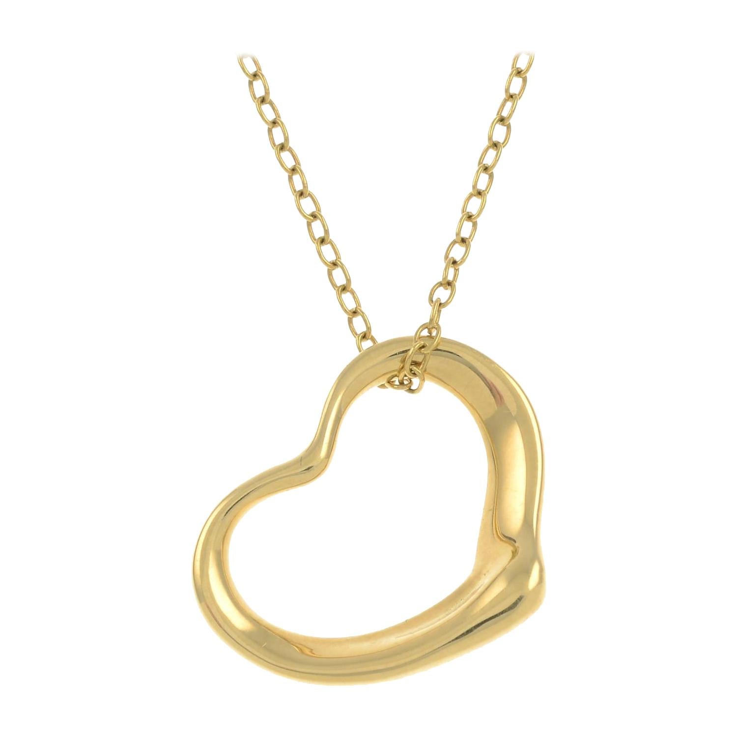 Open Heart Pendant with Chain by Elsa Peretti for Tiffany & Co.