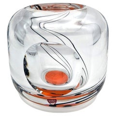 Eine optische Kunstvase „Expo“ aus Glas, von Olle Alberius für Orrefors, Schweden, 1973
