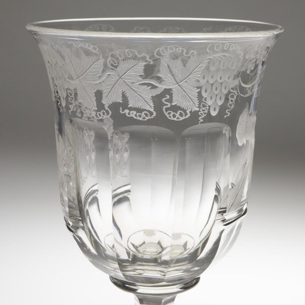 An Orange Order Engraved Glass Goblet c1880 In Good Condition For Sale In Tunbridge Wells, GB