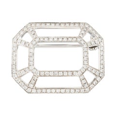 An Order of Bling 18k White Gold Diamond Brooch