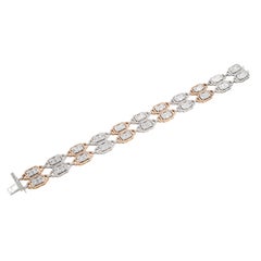 An Order of Bling Diamond Bracelet, 18 K White and Rose Gold