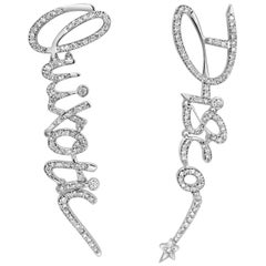 An Order of Bling Diamond Earrings, Writing with Diamonds Collection